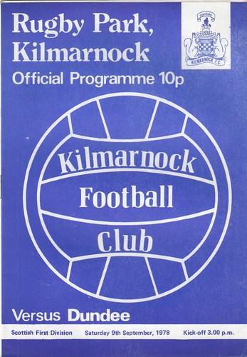 Kilmarnock dundee 1978 9 - v, 1978/9