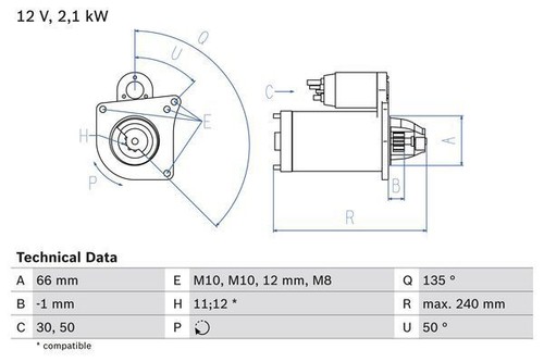 Motorino avviamento bosch - motorino,
